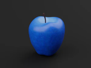 リアルな青いリンゴ 3Dモデル