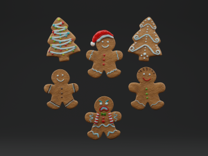 Gingerbread Cookies Pack Modelo 3D