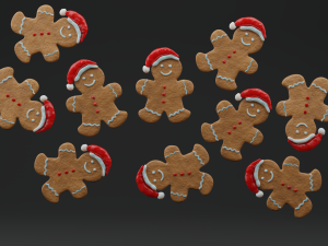 Gingerbread Cookies Pack Model 3D