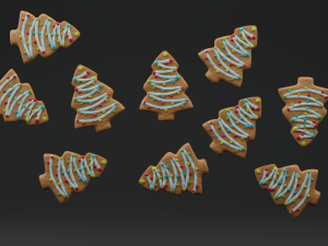 Gingerbread Cookies Pack Model 3D