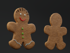 Gingerbread Cookies Pack Model 3D