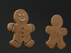 Gingerbread Cookies Pack Model 3D