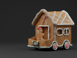 GingerBread Car 3D Model