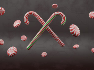 Peppermint Candy Cane 3D Model