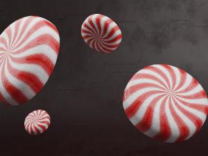 Peppermint Candy Cane 3D Model