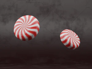 Peppermint Candy Cane 3D Model