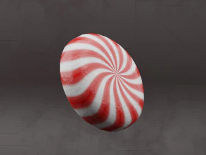 Peppermint Candy Cane 3D Model