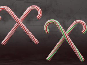 Peppermint Candy Cane 3D Model