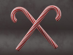 Peppermint Candy Cane 3D 模型
