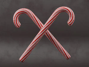 Peppermint Candy Cane 3D Model