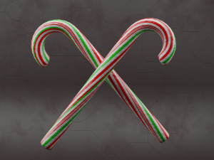 Peppermint Candy Cane 3D 模型