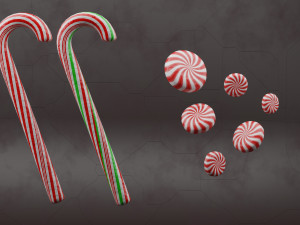 Peppermint Candy Cane 3D 模型