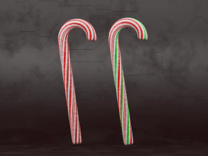 Peppermint Candy Cane 3D Model