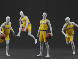 ロサンゼルス レイカーズ ホーム ジャージ 2023 3Dモデル