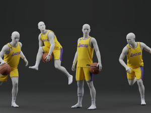 Los Angeles Lakers Home Jersey 2023 3D Модель