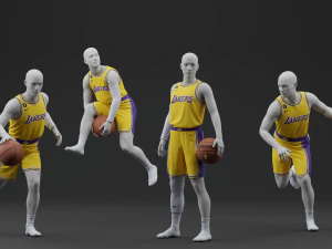 ロサンゼルス レイカーズ ホーム ジャージ 2023 3Dモデル