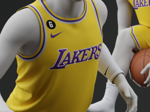 Los Angeles Lakers Home Jersey 2023 3D Модель