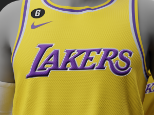 Los Angeles Lakers Home Jersey 2023 3D Модель