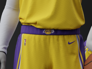 Los Angeles Lakers Home Jersey 2023 3D Модель