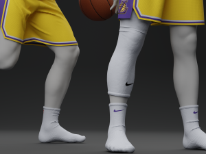 Los Angeles Lakers Home Jersey 2023 3D Модель