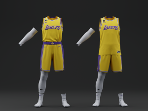 Los Angeles Lakers Home Jersey 2023 3D Модель