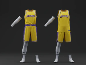 ロサンゼルス レイカーズ ホーム ジャージ 2023 3Dモデル
