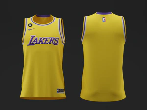 ロサンゼルス レイカーズ ホーム ジャージ 2023 3Dモデル