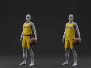 Los Angeles Lakers Home Jersey 2023 3D Модель