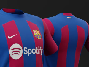 FC Barcelona 2023 Home Jersey 3D Model