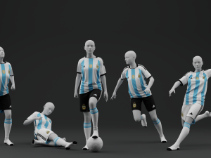 Argentina 2022 Women Home Jersey Modelo 3D