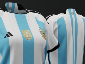 Argentina 2022 Women Home Jersey 3D Model