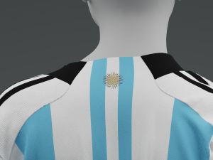 Argentina 2022 Women Home Jersey 3D Model