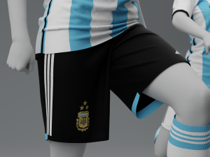 Argentina 2022 Women Home Jersey 3D Model