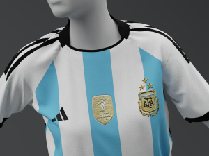 Argentina 2022 Women Home Jersey 3D Model