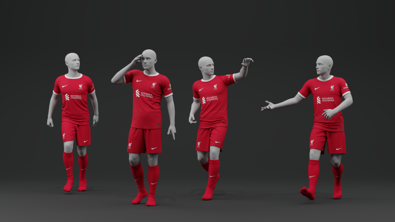 Liverpool 2023 Home Jersey Modelo 3D .c4d .max .obj .3ds .fbx .stl .blend 