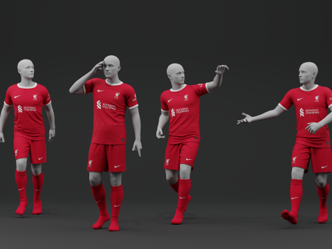 Liverpool 2023 Home Jersey 3D Model