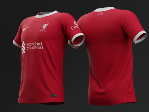 Liverpool 2023 Home Jersey Modelo 3D