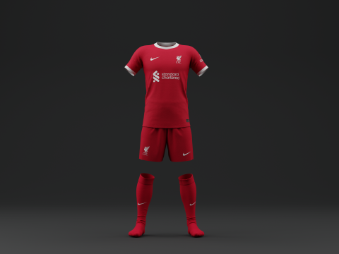 Liverpool 2023 Home Jersey Modelo 3D