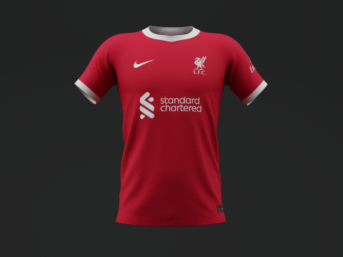 Liverpool 2023 Home Jersey Modelo 3D