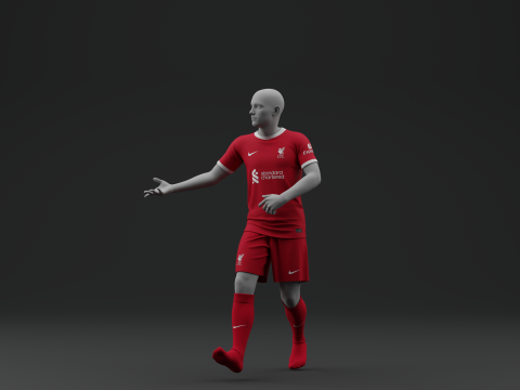 Liverpool 2023 Home Jersey Modelo 3D