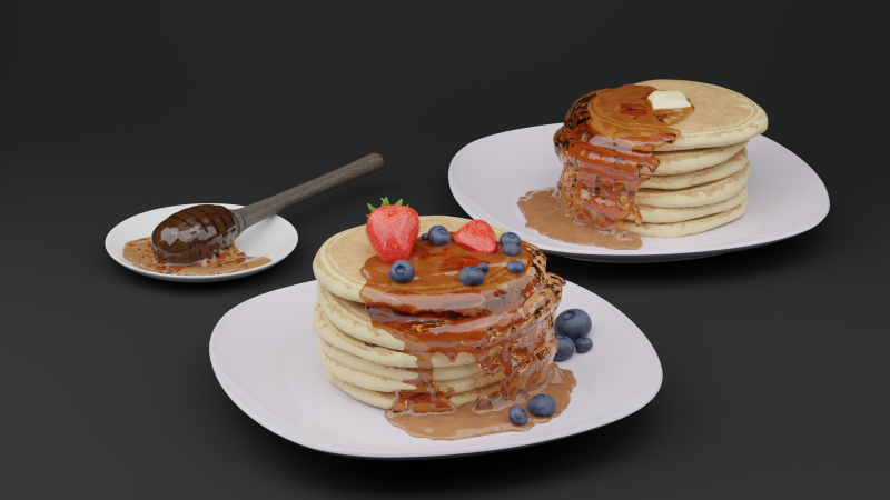 Pancake 3D Model .c4d .max .obj .3ds .fbx .stl .blend 