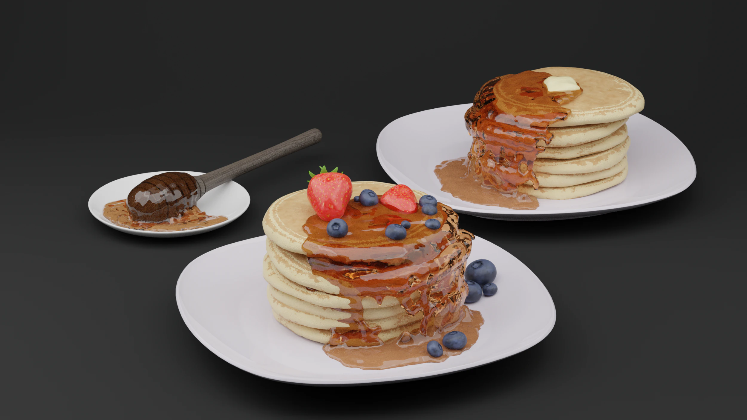 Pancake 3D Model .c4d .max .obj .3ds .fbx .stl .blend 
