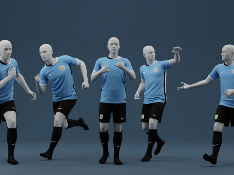 Уругвай 2024 Домашня Джерсі 3D Модель