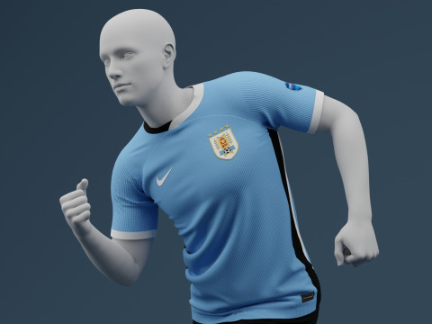 Uruguay 2024 Home Jersey 3D Model