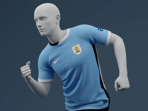 Uruguay 2024 Home Jersey 3D Model