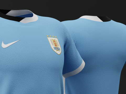 Uruguay 2024 Home Jersey 3D Model