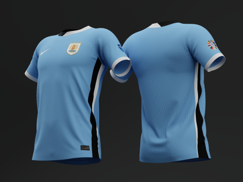 Uruguay 2024 Home Jersey 3D Model