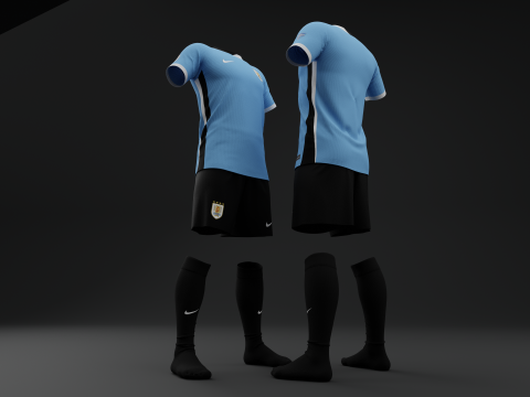 Uruguay 2024 Home Jersey 3D Model
