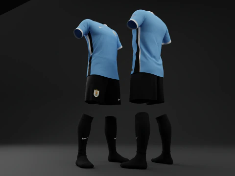 Uruguay 2024 Home Jersey 3D Model