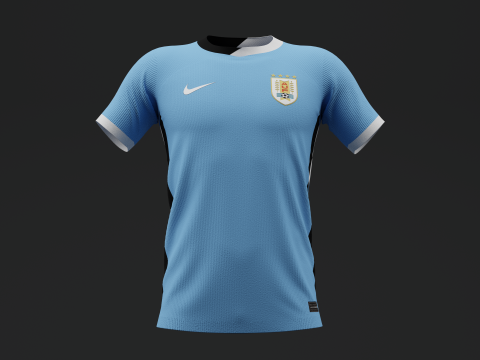 Uruguay 2024 Home Jersey 3D Model